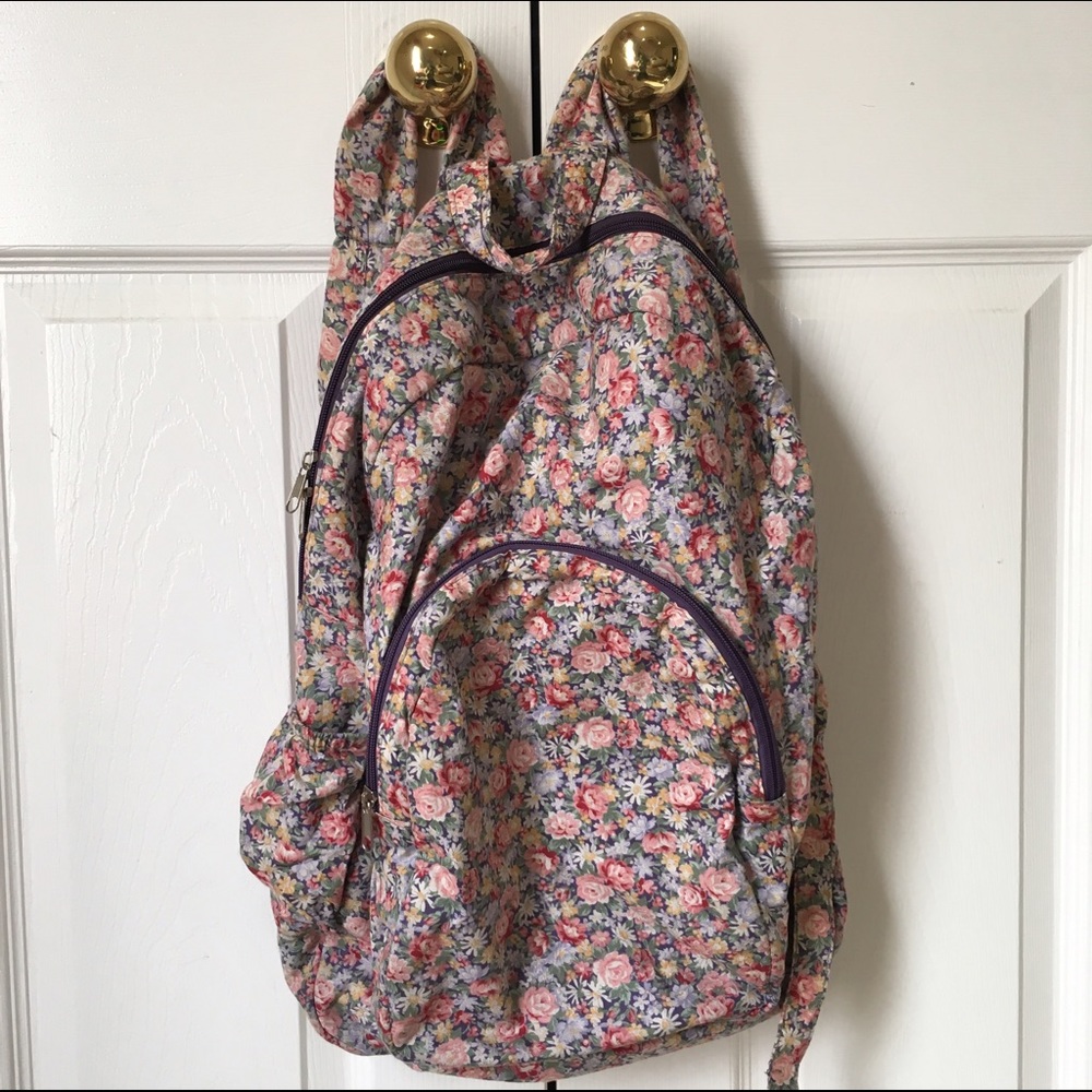 Floral rose daisy pastel backpack