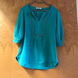 Aqua blue blouse