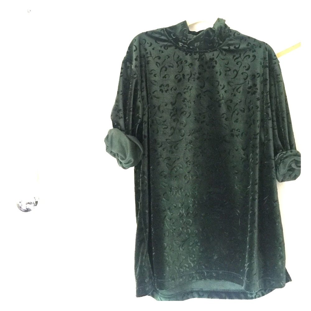 Velvet floral tunic
