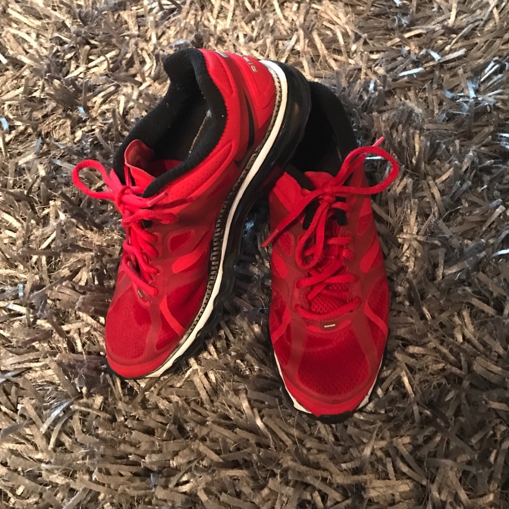 Red Nike air max sneakers