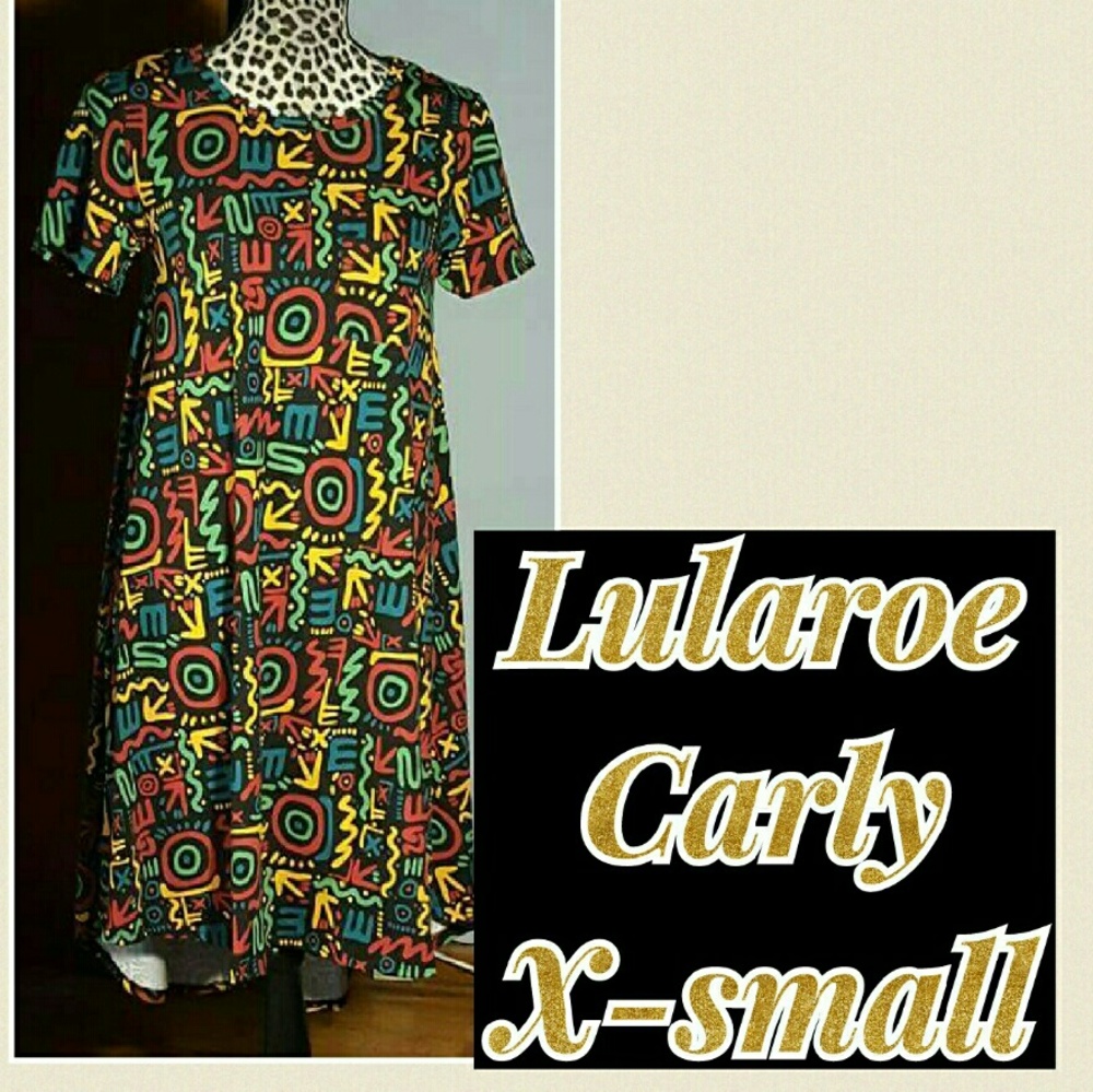 Nwot Lularoe Carly X-small- multi-colored graffiti