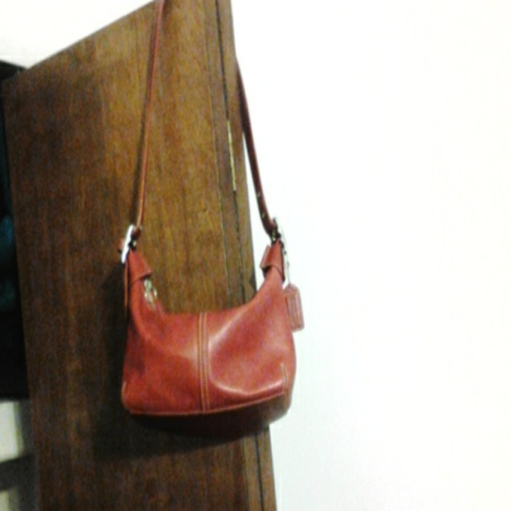 more pics of red Coach bag