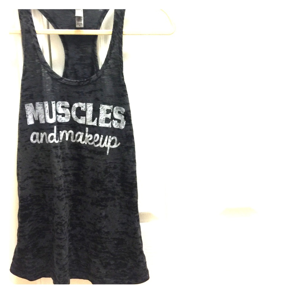 Muscles and makeup workout Tank