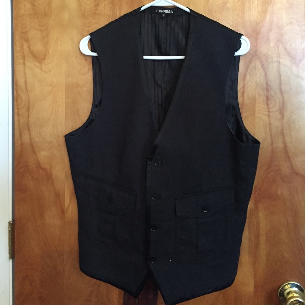 EXPRESS Black Waistcoat Vest