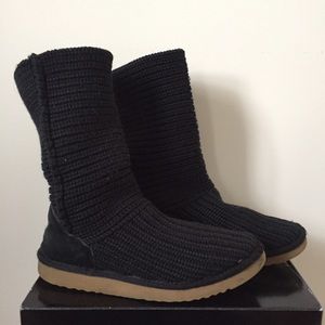 Black Crochet UGGs