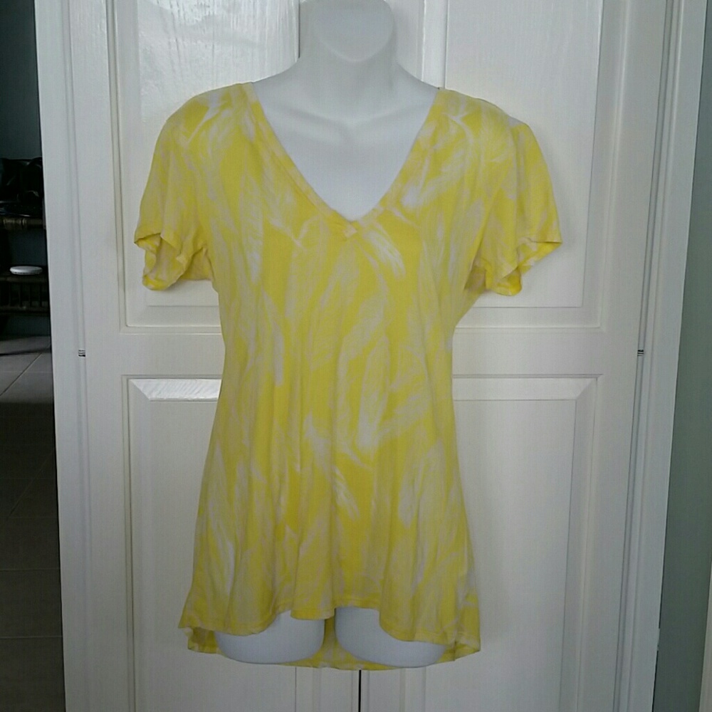 Feather Top by Erge Designs sheer yellow L