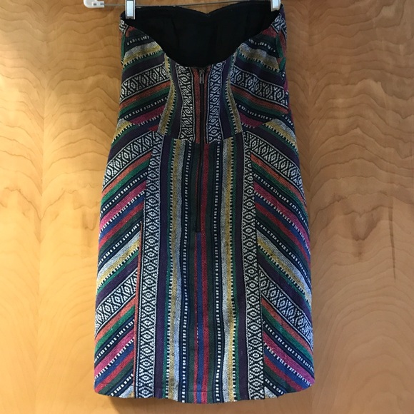 Multicolored mini strapless dress! - Picture 2 of 3