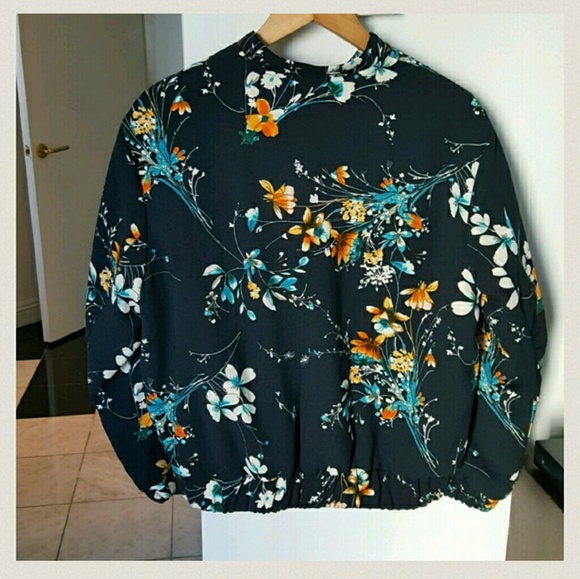 Zara Quilted Floral Bomber Jacket - Picture 5 of 5