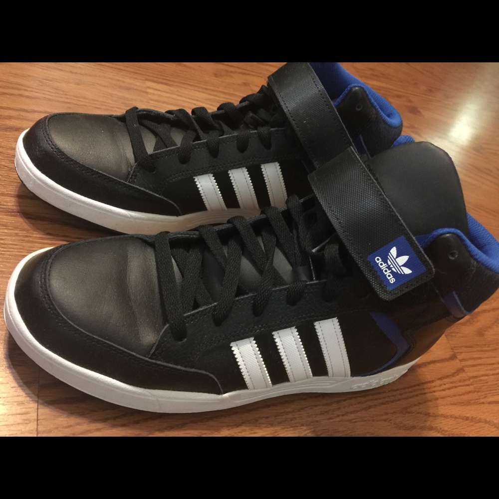 Adidas Varial Mid High Tops - Black & Blue 10 1/2