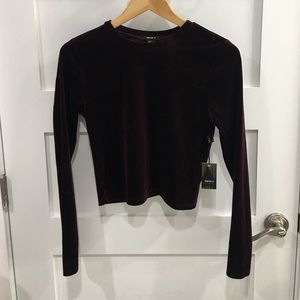 Velvet crop top
