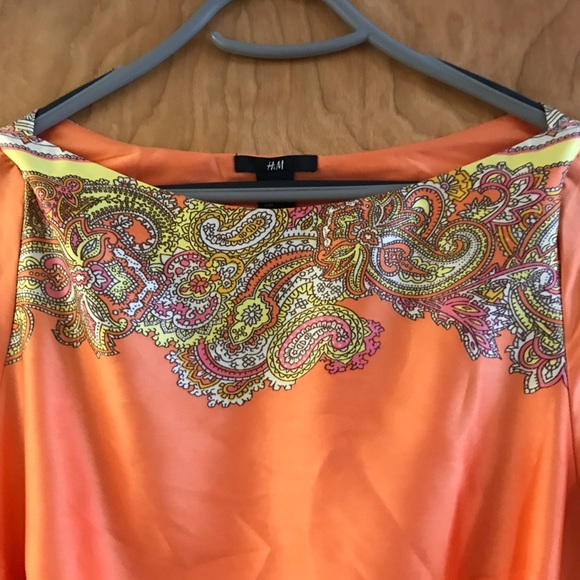 Orange & pink silky dress - Picture 2 of 2