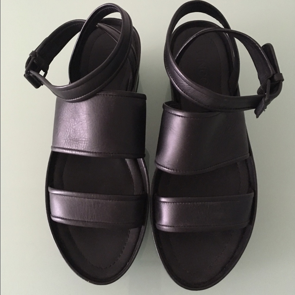 Vince black wedge sandals mint size EUR 40