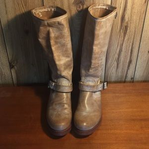 Frye Veronica Slouch, Tan Burnished Leather