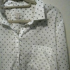Polka-dot J Crew blouse