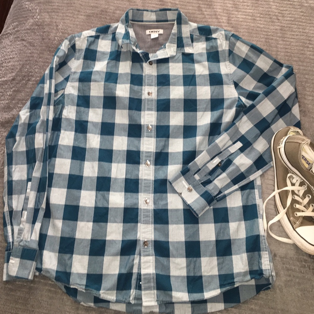 DKNY Teal Button Down Shirt 💙