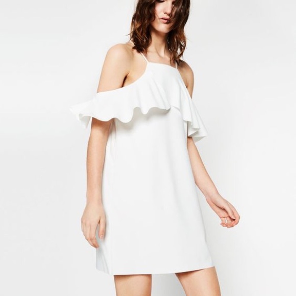 Zara cutout dress with frills