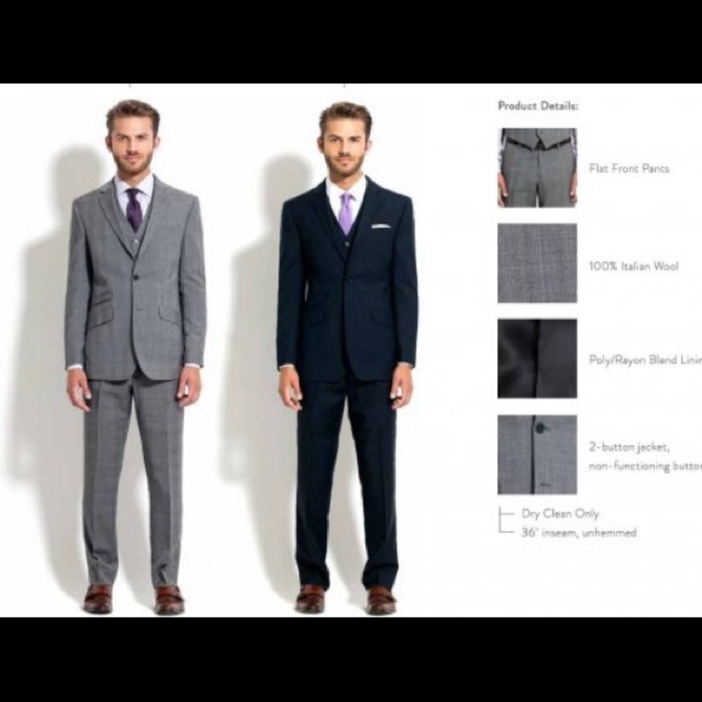 modern fit suit in black