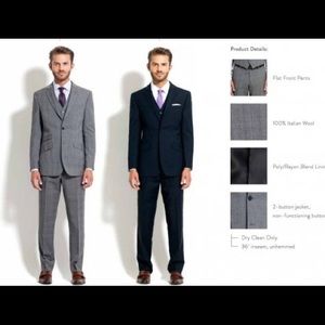 modern fit suit in black