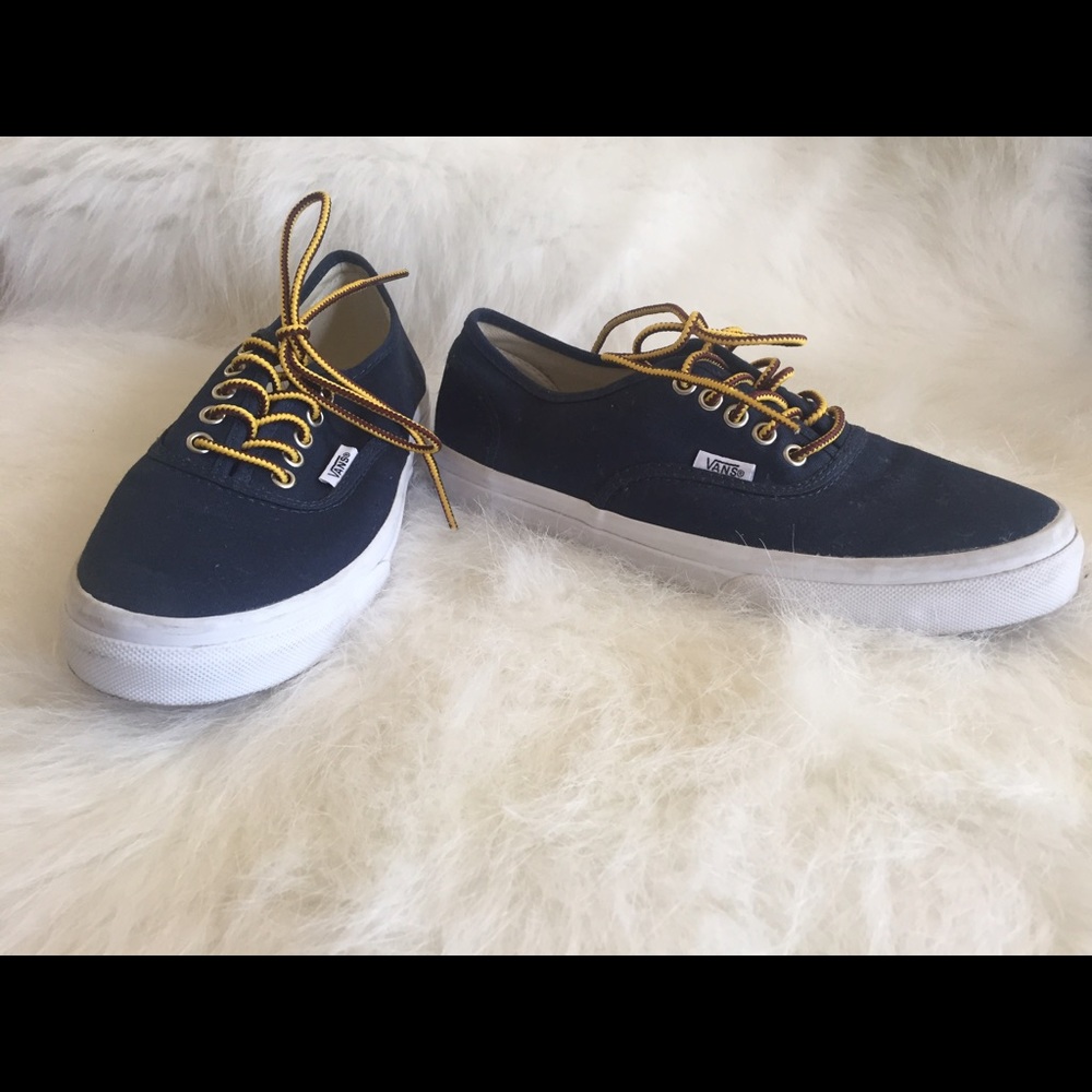 Vans Navy Blue with Red and Yellow Laces