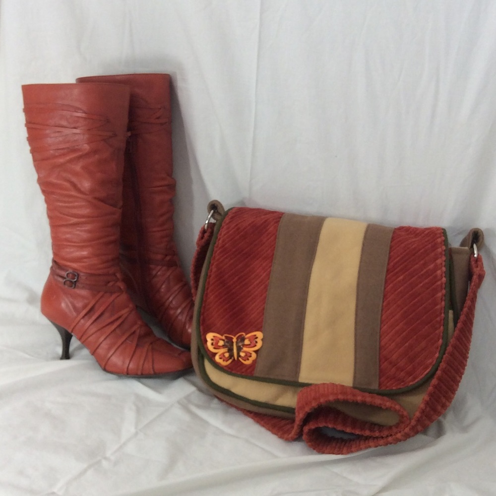 Bronx genuine red leather boots