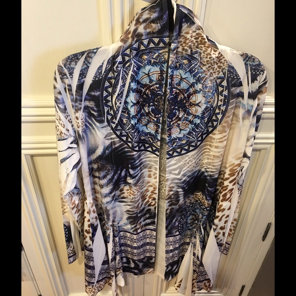 Multi jacket, blues, white black.  New.