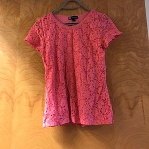 Pink lace pattern top!