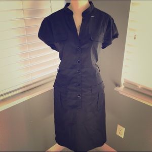 H&M Black Button Down Dress