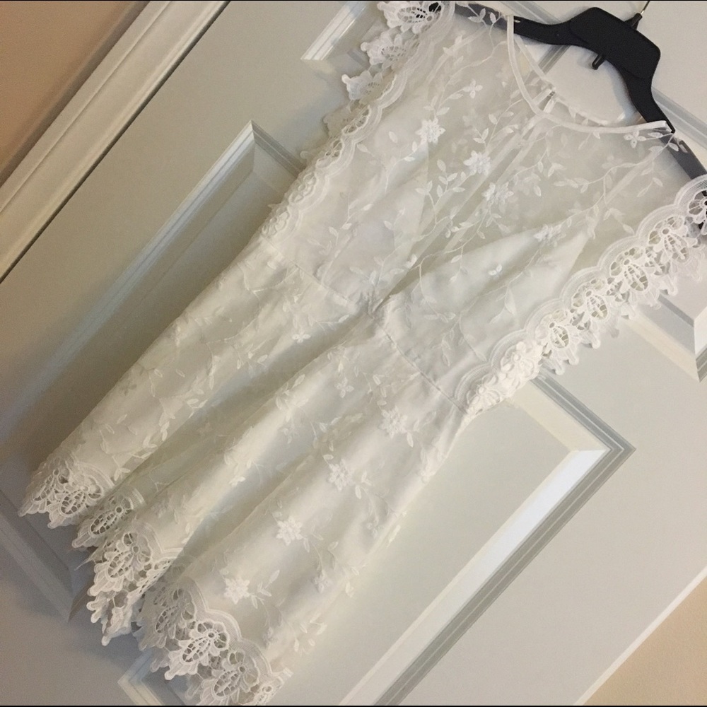 White lace romper
