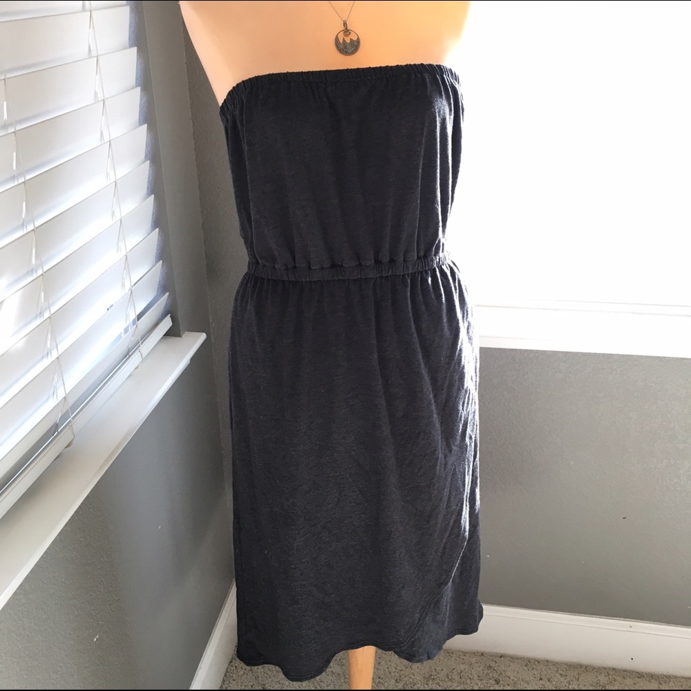 Ecote for Urban Outfitters Grey Strapless Dress