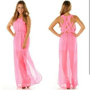 Hot pink maxi