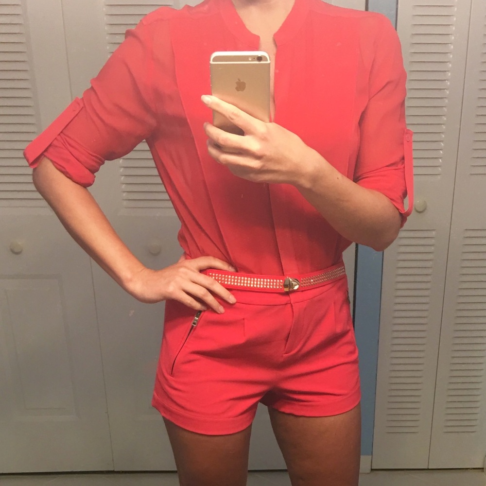 BCBG Red Jumpsuit