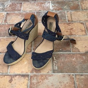 Steve Madden Blue Wedges
