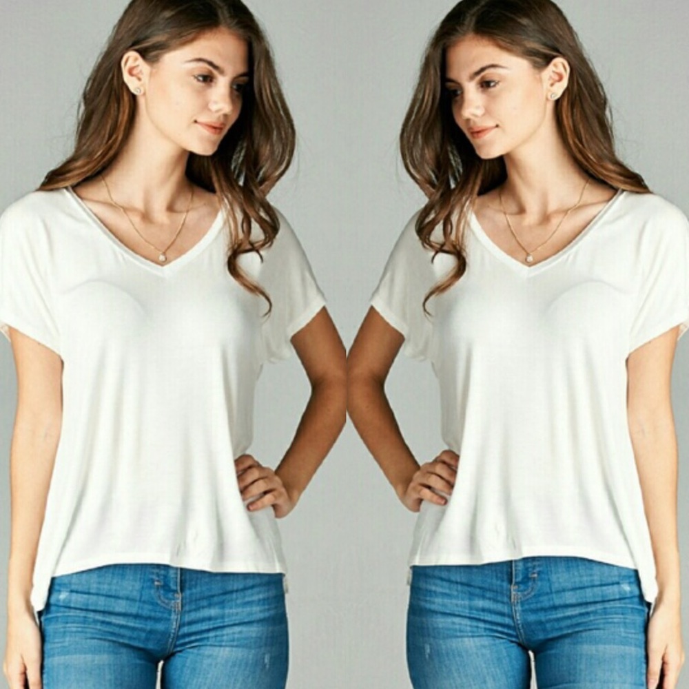 Plain white tee