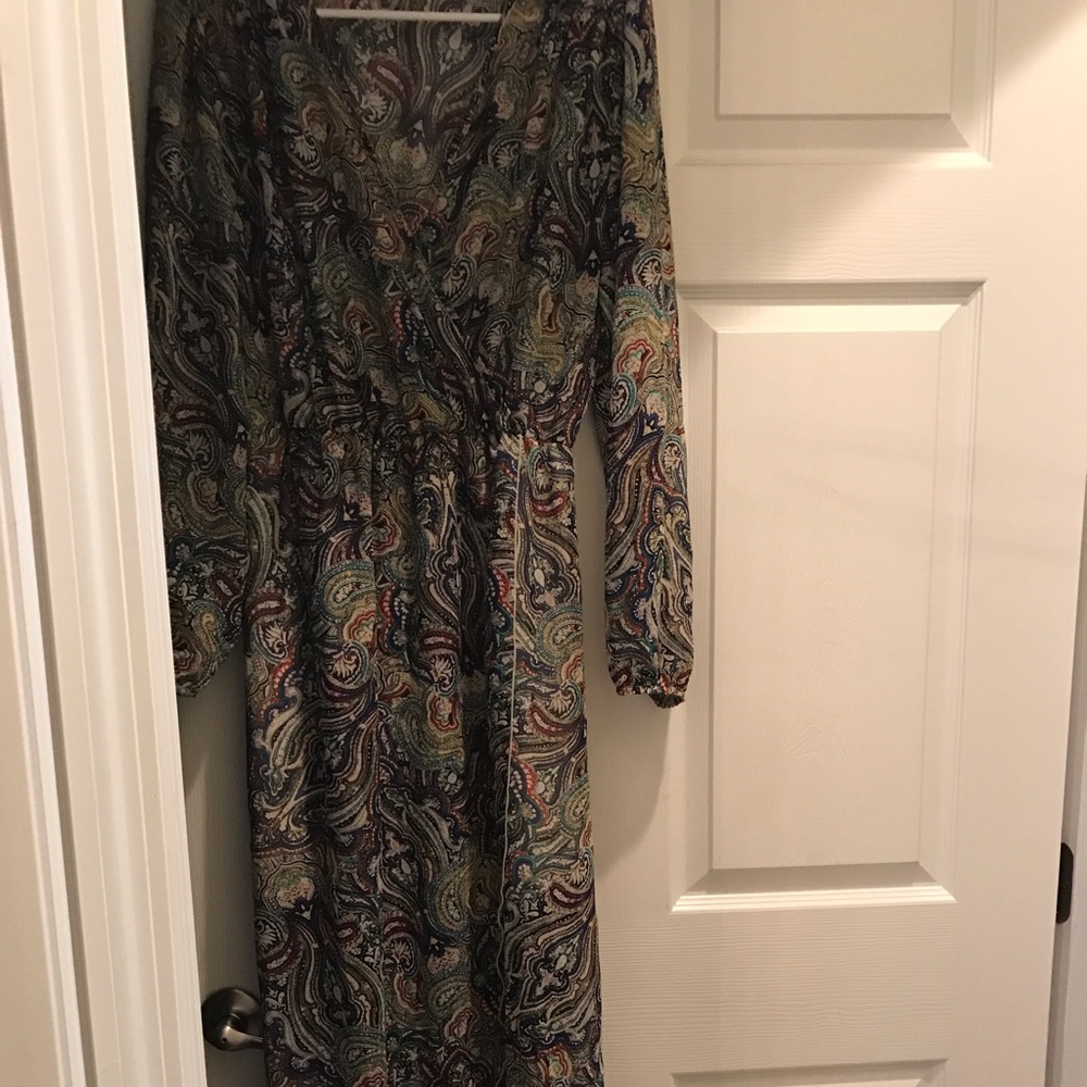 Multipattern high low dress