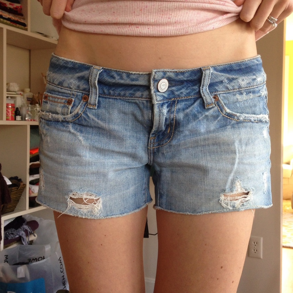 American Eagle Frayed Jean Shorts