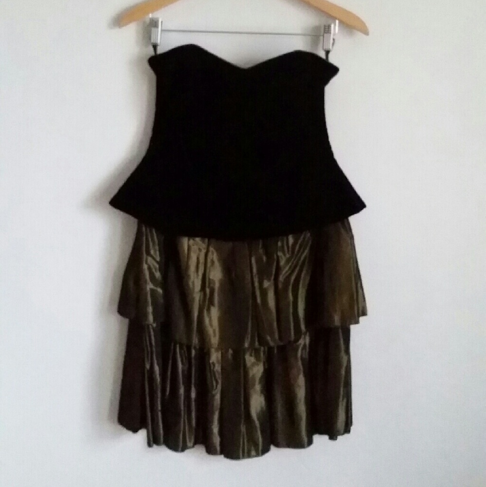 80s Laura Ashley velvet and taffeta party dress