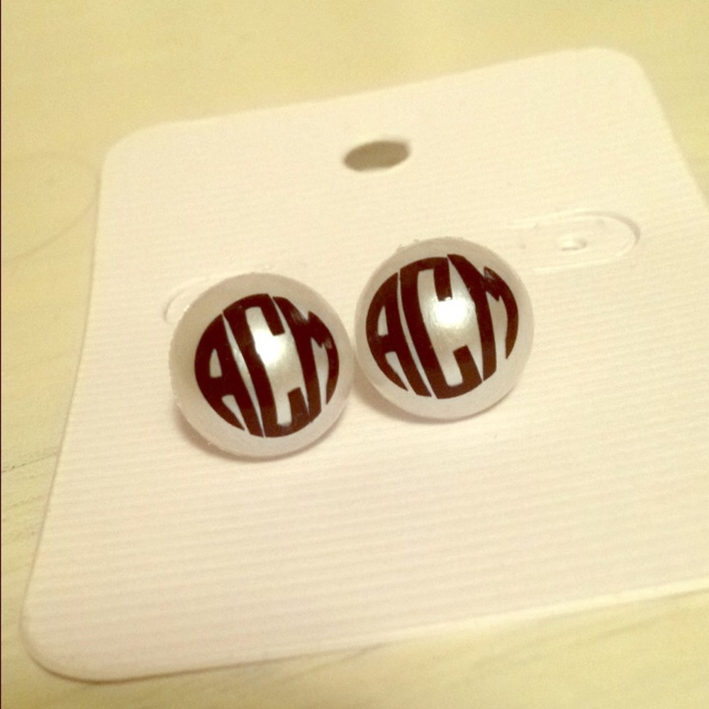 Monogram earrings