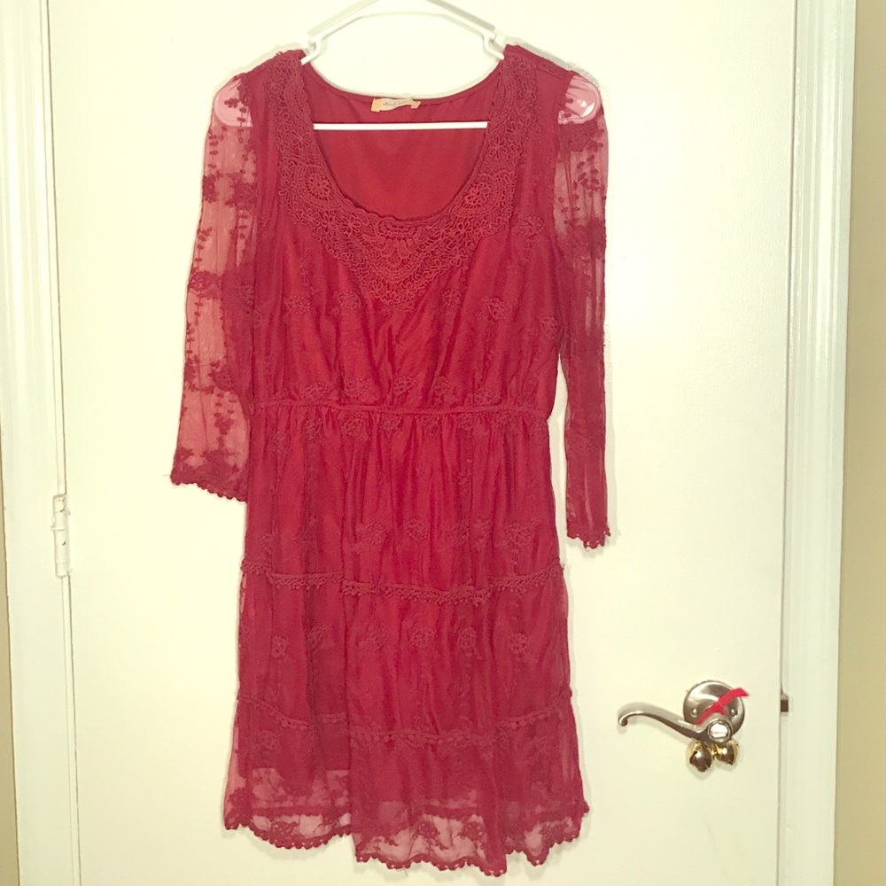 3/4 sleeve lace dress