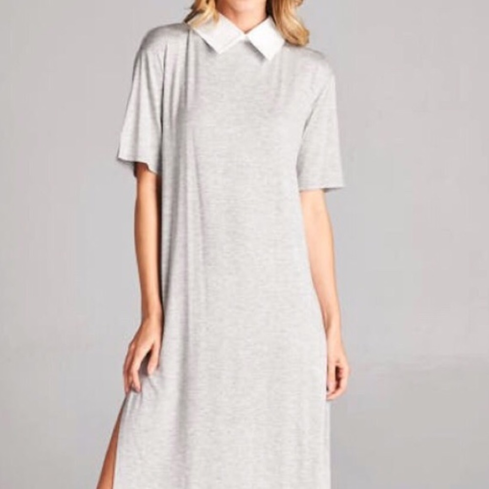 Peter Pan Collar Midi Dress (boutique wholesale)