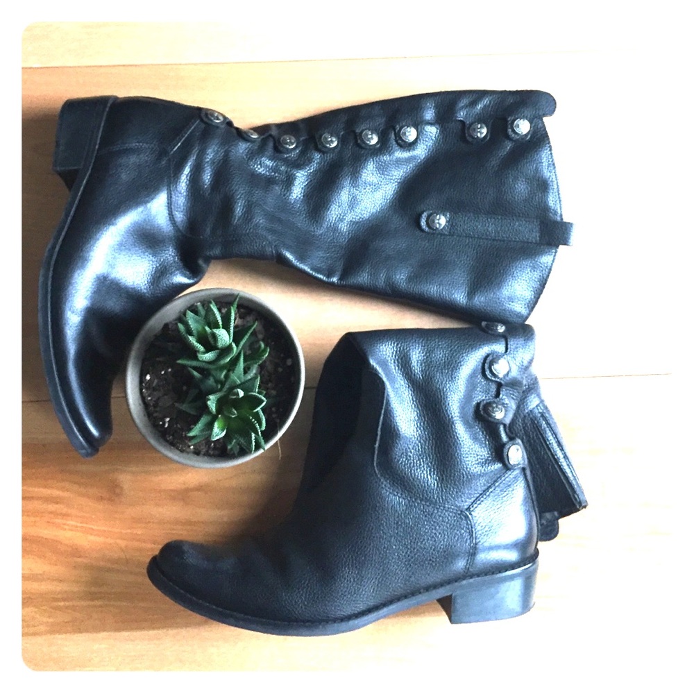 Black Matisse Leather Boots Size 9