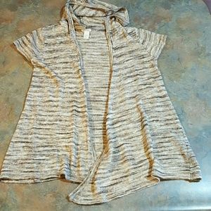 Maurices short sleeve hooded cardigan sz large