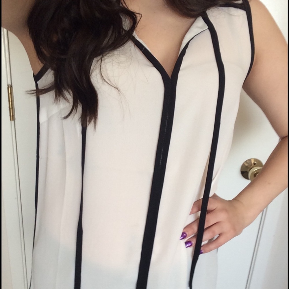 White and Black Top