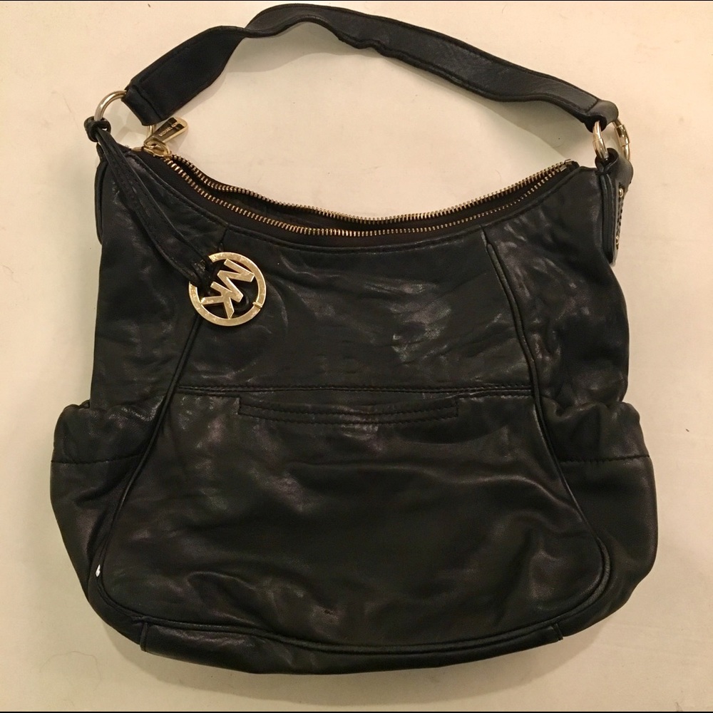Michael Kors black leather purse