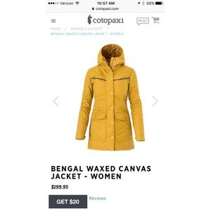 NWOT Cotopaxi Bengal Waxed Canvas Jacket