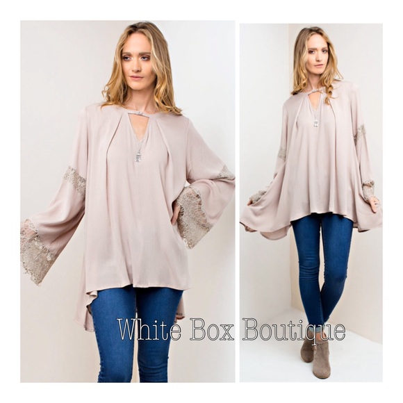 ‼️LAST  Sand Lace Tunic - Picture 2 of 4