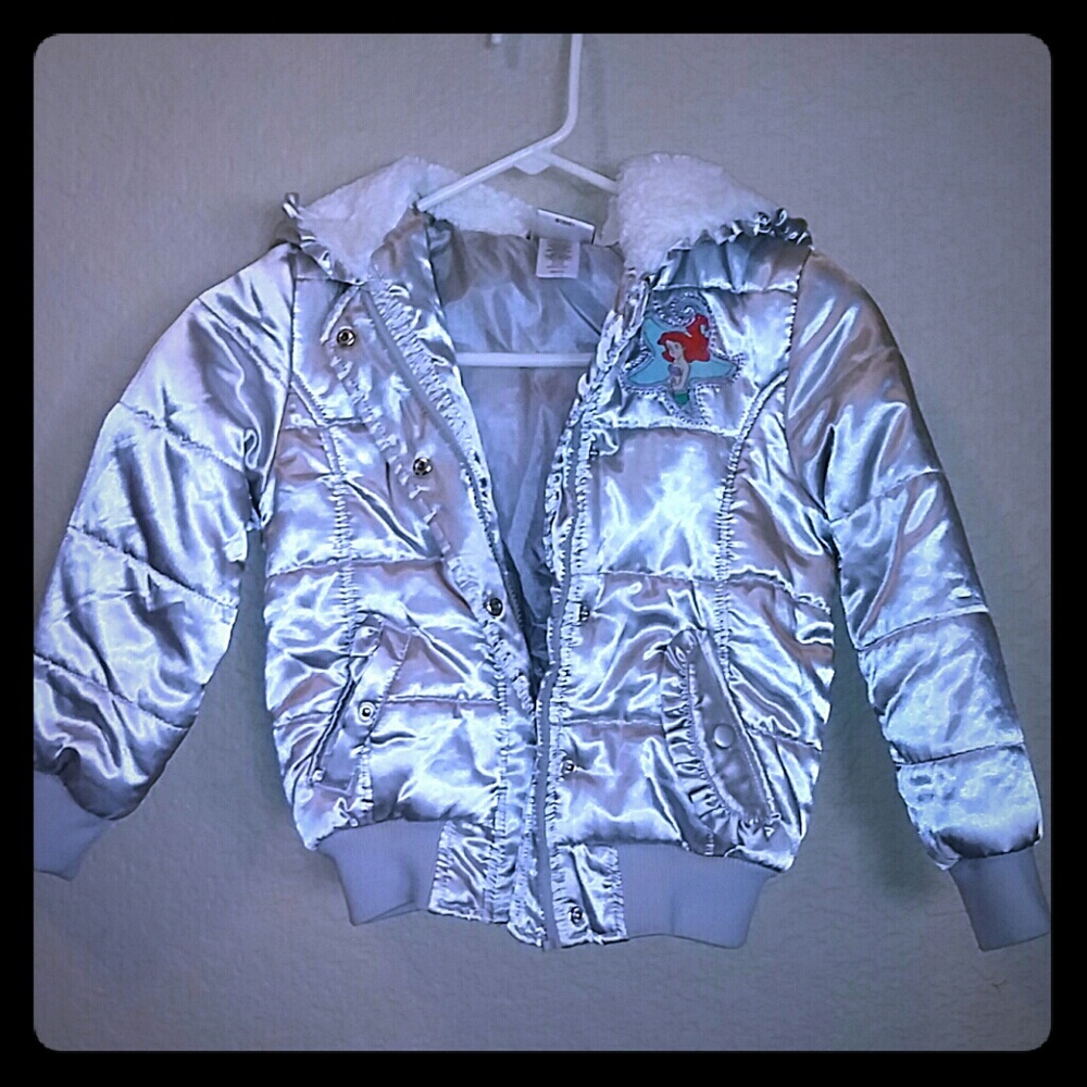 Disney Ariel Silver Girls Winter Coat