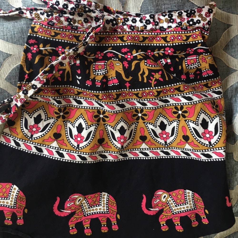 Elephant wrap skirt
