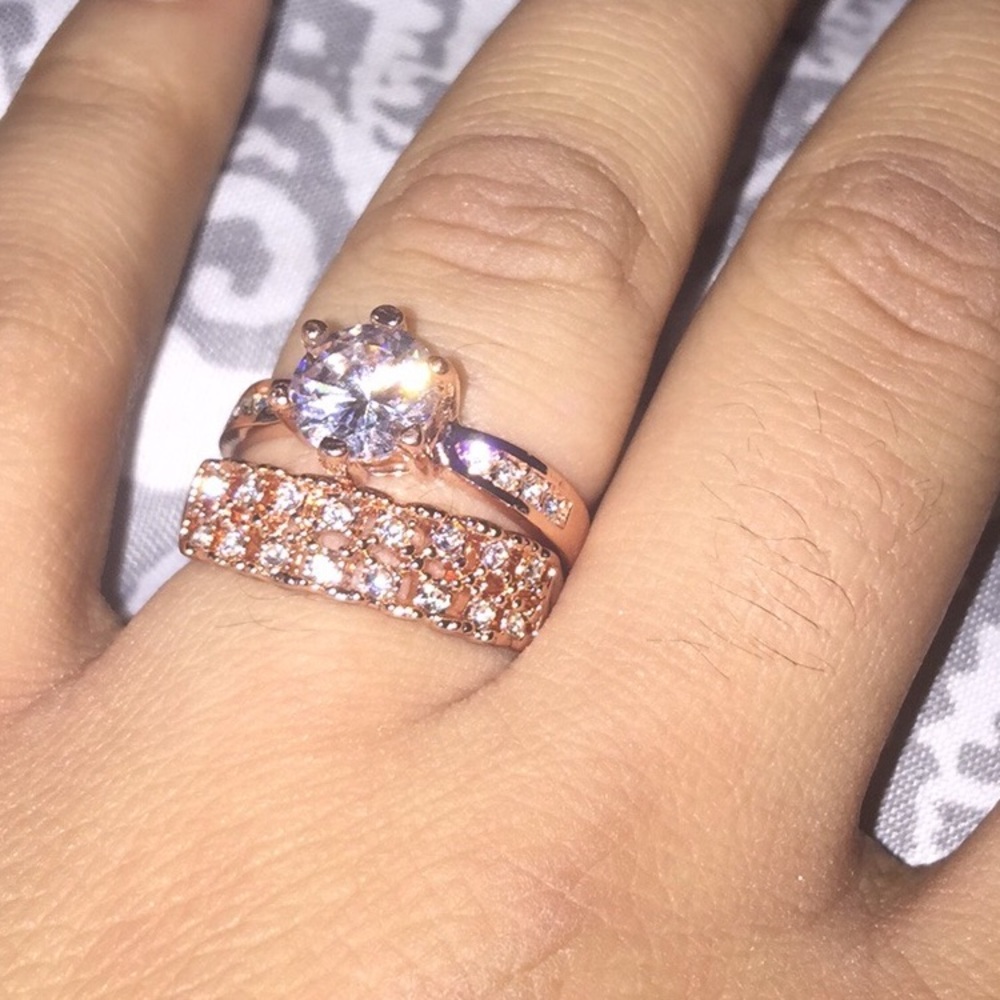 14k rose gold 1carat diamond