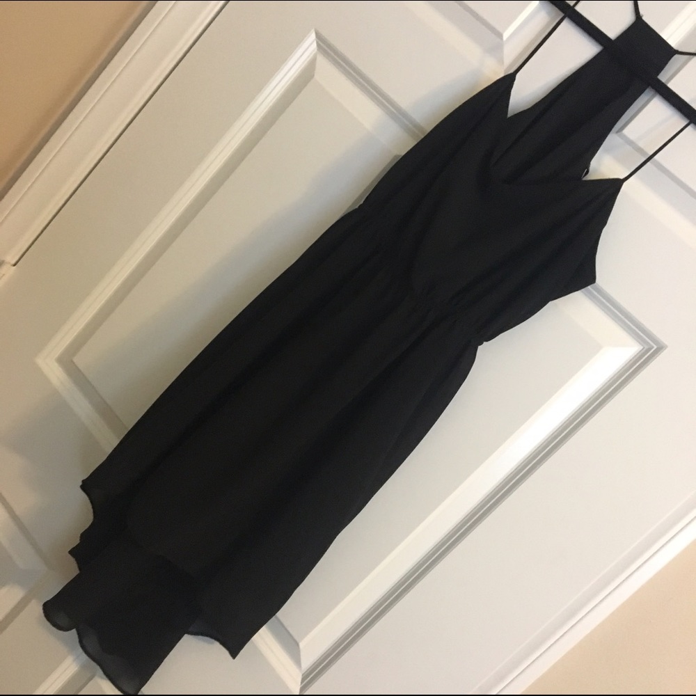 Black high low dress