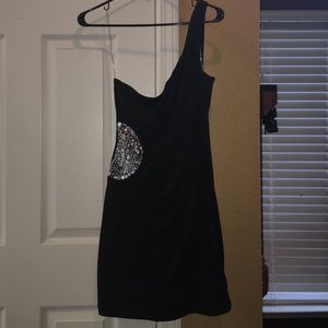 Black mini dress